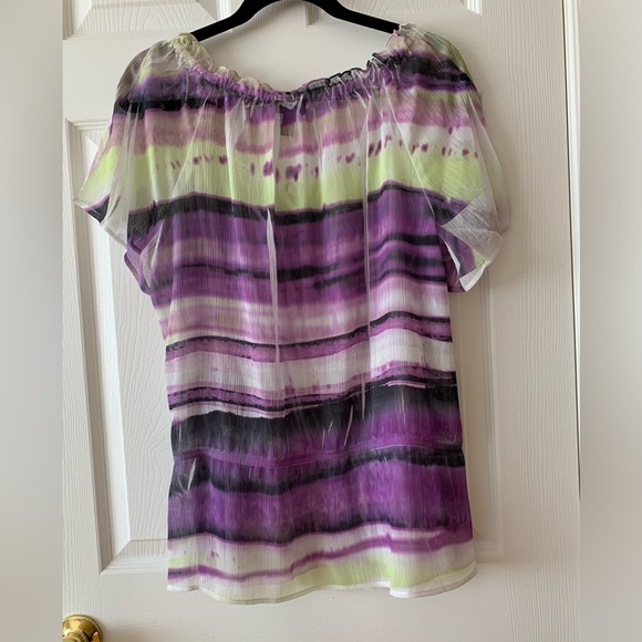 Multi Coloured Plus Blouse - Picture 4 of 5